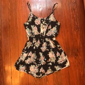 Floral Spaghetti Strap Romper
